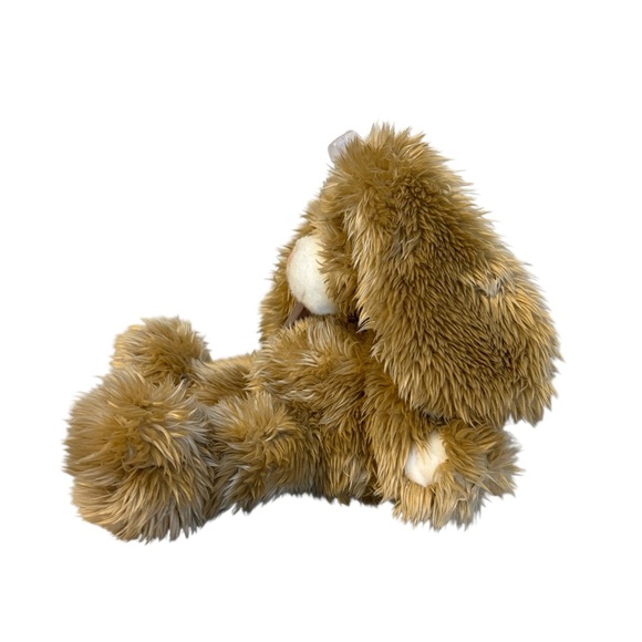 Vintage T. L. Toys Plush Bunny Rabbit Floppy Lavender Bow Accent Brown 15” - Picture 3 of 9